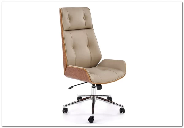 Кресло компьютерное HALMAR WEBSTER бежевый/орех Кресло компьютерное HALMAR WEBSTER бежевый/орех