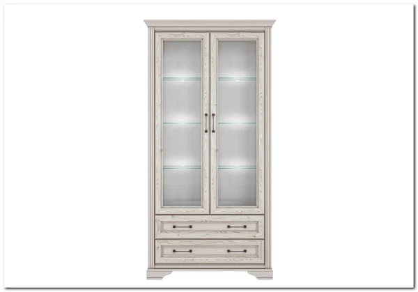 Шкаф-витрина Stylius (Стилиус) B169-REG2W2S BRW