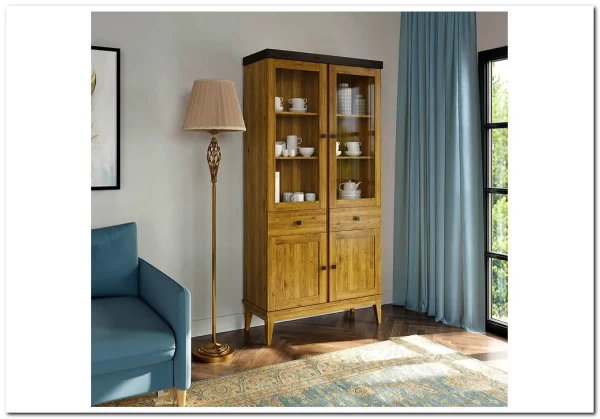 Шкаф для посуды Бон Вояж 222 из массива сосны