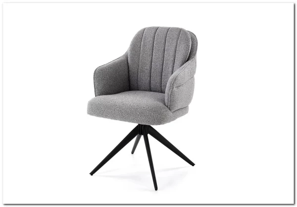 Стул кухонный Halmar K570 поворотный (серый/черный)