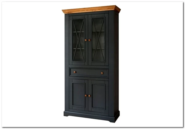 Шкаф для посуды Форест Графит широкий 4 двери 1 ящик