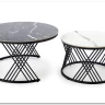 Комплект Halmar FLAMINGO (2 стола журнальных) (черный мрамор/белый мрамор/черный)