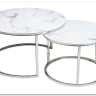 Комплект Signal ATLANTA B, 2 стола журнальных (эффект белого мрамора/хром)
