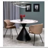 Стол обеденный Halmar GARET 120 (белый мрамор/черный)