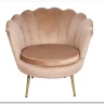 Кресло SIGNAL CAMELLIA Velvet Bluvel 28 (бежевый/золотой)