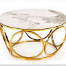 Стол журнальный Halmar VENUS 2 (белый мрамор/золотой)