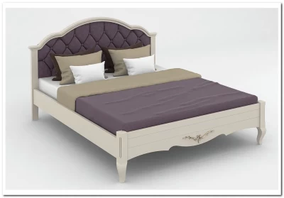 Кровать с каретной стяжкой Флоренция из массива бука