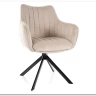 Стул кухонный Signal AZALIA Velvet Bluvel 30 поворотный (светло-бежевый/черный)