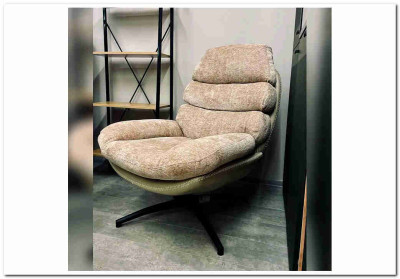 Кресло SIGNAL GISELLE античный розовый/бежевый/черный мат