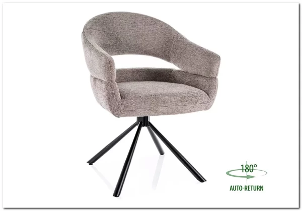 Стул кухонный Signal BORGO Raven 07 поворотный (серый/черный) Стул кухонный Signal BORGO Raven 07 поворотный (серый/черный)