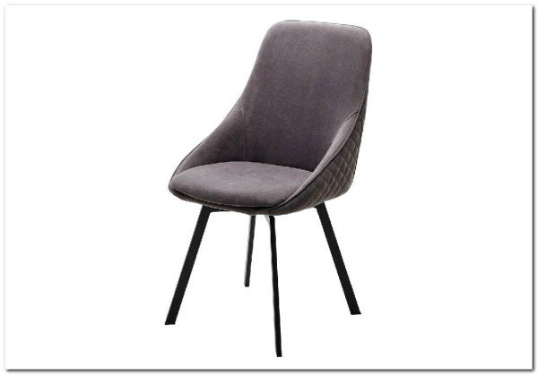 Стул CASA, 360 град. поворот. B28 Темно-серый, велюр / черный каркас