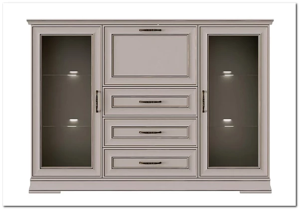 Тумба-витрина Florencia KOM2W3S1B персидский жемчуг BRW