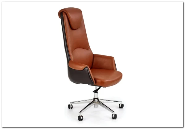 Кресло компьютерное Halmar CALVANO (светло-коричневый/темно-коричневый)