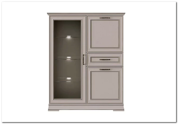 Тумба-витрина Florencia KOM1W2D1S персидский жемчуг BRW