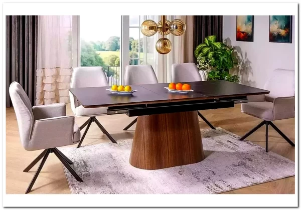 Стол обеденный Signal MONACO 160 (черный/орех)