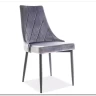Стул кухонный SIGNAL TRIX B VELVET (серый/черный мат)