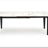 Стол обеденный Halmar FELIX раскладной (белый мрамор/черный)