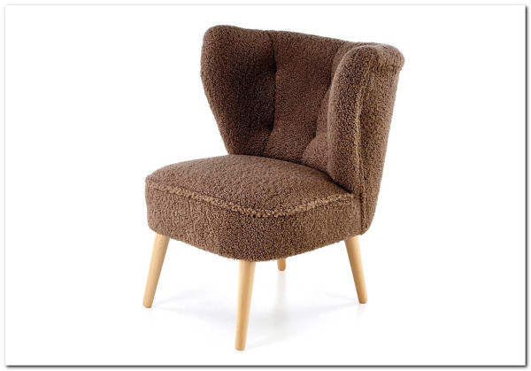 Кресло Halmar MOCCA (темно-коричневый/натуральный)