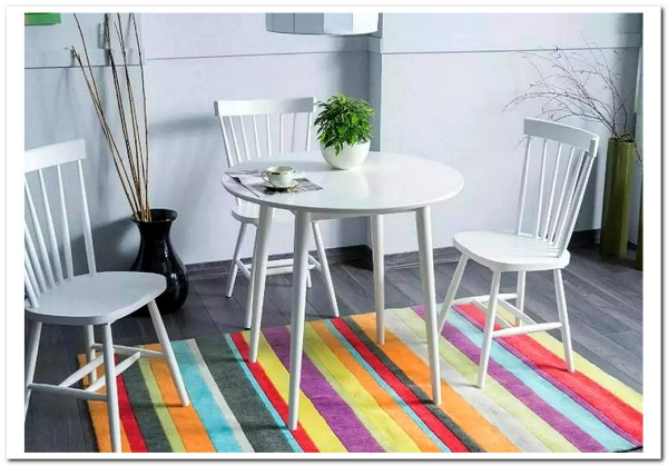 Стол обеденный Signal LARSON 90 (белый)