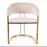Стул кухонный Signal Tulipe Velvet Bluvel 22 (светло-бежевый/золотой)