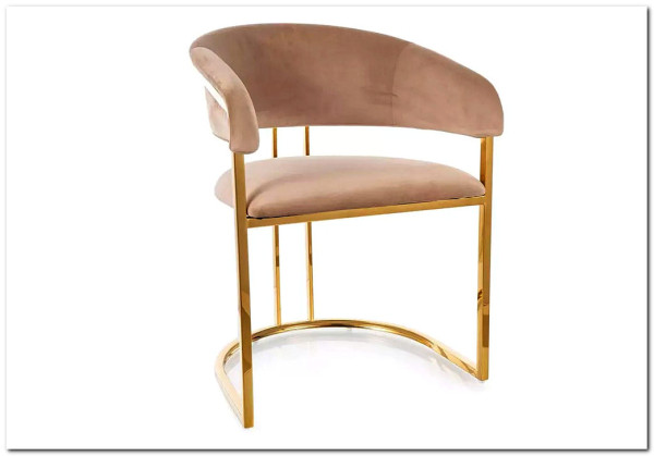 Стул кухонный Signal Tulipe Velvet Bluvel 28 (бежевый/золотой)