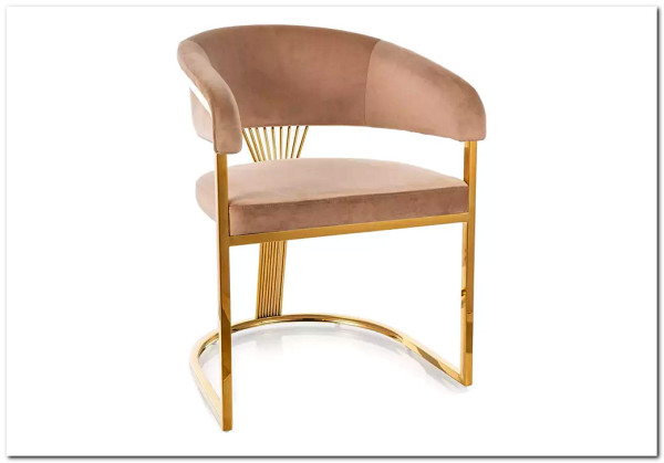Стул кухонный Signal Crown Velvet Bluvel 28 (бежевый/золотой) Стул кухонный Signal Crown Velvet Bluvel 28 (бежевый/золотой)