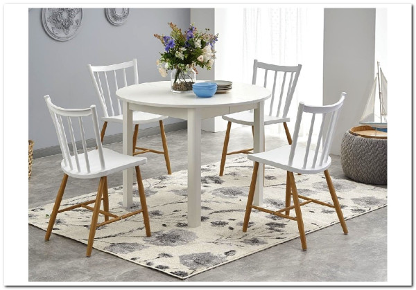 Стол обеденный Halmar RINGO раскладной белый