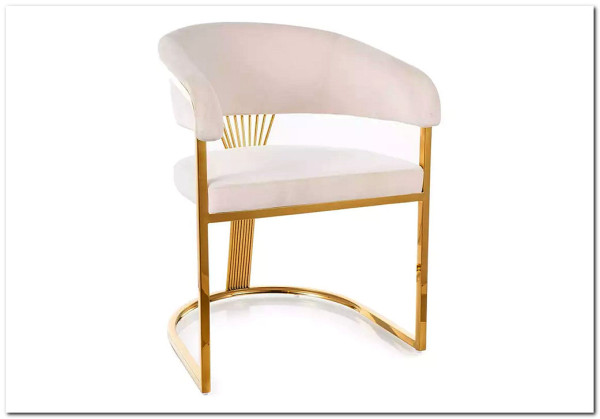 Стул кухонный Signal Crown Velvet Bluvel 22 (светло-бежевый/золотой)