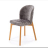 Стул кухонный Halmar BASSO (серый/дуб натуральный)