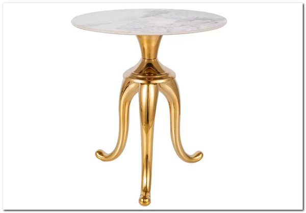 Стол журнальный Signal SNAKE (белый/золотой)