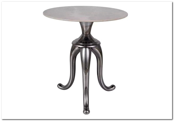 Стол журнальный Signal SNAKE (белый/серебряный)