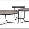 Комплект Signal Demeter (3 стола журнальных) (бетон/черный)