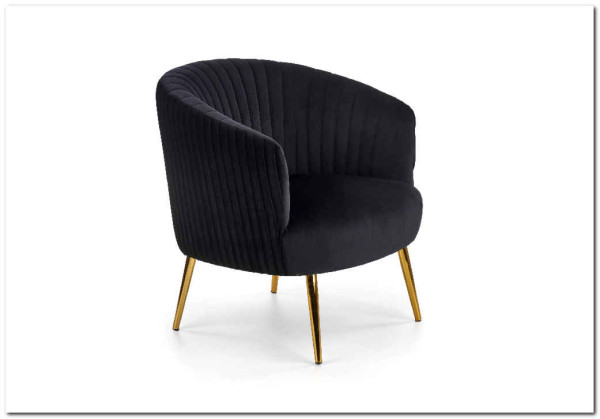 Кресло CROWN  Halmar (черный/золотой)