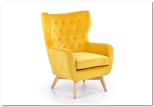 Кресло MARVEL  Halmar (желтый/натуральный)