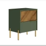 Тумба прикроватная Siena KOM2S дымчатый зеленый/дуб вотан BRW