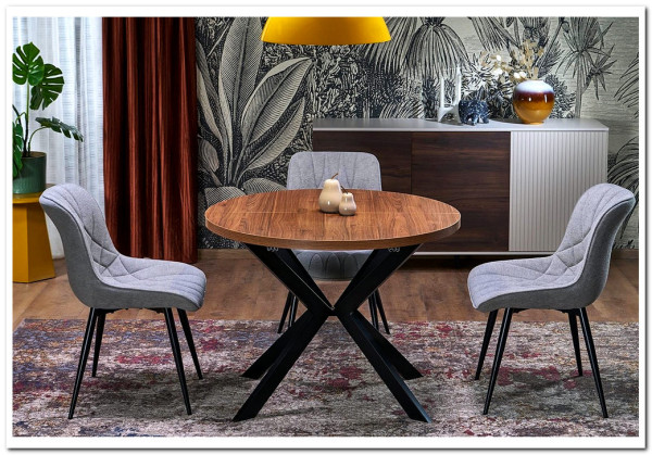 Стол обеденный Halmar PERONI раскладной (орех/черный)