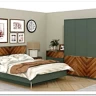 Кровать с подъемным механизмом Siena  LOZ160х200 дымчатый зеленый/дуб вотан BRW