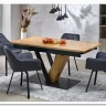 Стол обеденный Halmar FANIS 160 (натуральный/черный)