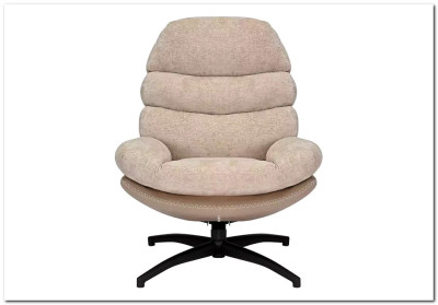 Кресло SIGNAL GISELLE (бежевый/бежевый/черный мат)