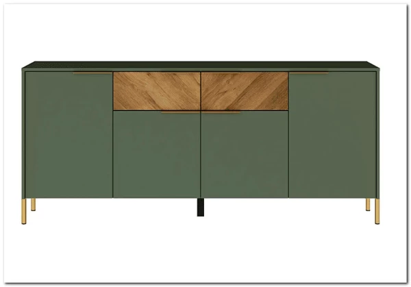 Тумба-комод Siena KOM4D2S дымчатый зеленый/дуб вотан BRW