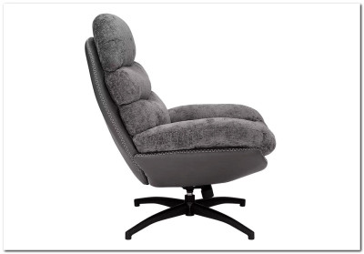 Кресло SIGNAL GISELLE (серый/серый/черный мат)