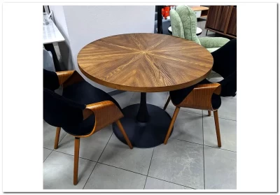 Стол обеденный Halmar CARMELO (орех/черный)