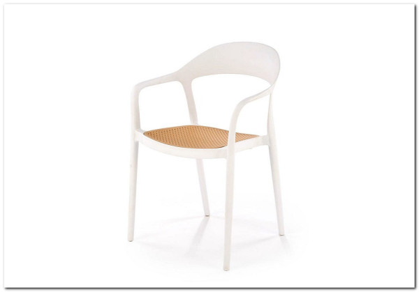 Стул кухонный Halmar K530 (белый/натуральный)