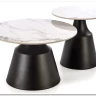Комплект Halmar MAGNETA, 2 стола журнальных (белый мрамор/черный)