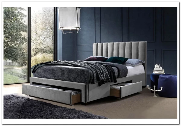 Кровать Halmar GRACE (серый) 140/200