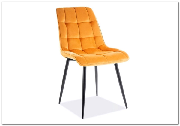 Стул кухонный Signal CHIC Velvet Bluvel 68 (карри/черный)