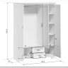 Купить Шкаф Кентаки SZF5D2S белый BRW  с доставкой по России по цене производителя можно в магазине 