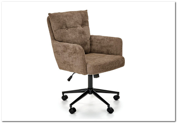 Кресло компьютерное Halmar FLORES (темно-бежевый/черный) Кресло компьютерное Halmar FLORES (темно-бежевый/черный)