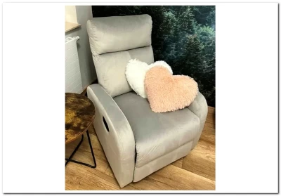 Кресло Signal OLIMP VELVET раскладное (светло-серый)