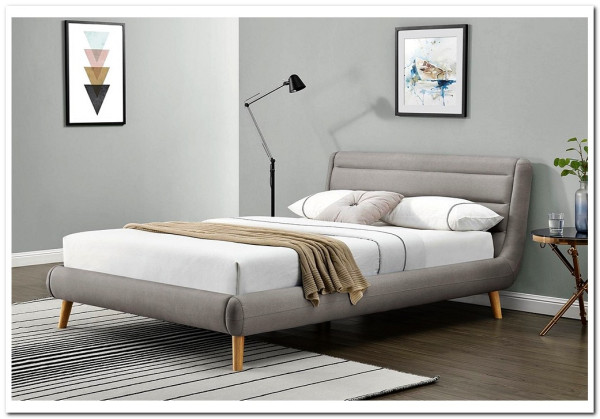 Кровать Halmar ELANDA (светло-серый) 160/200